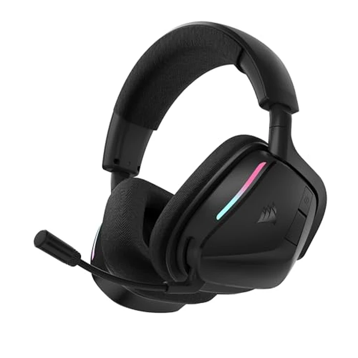 Corsair Void v2 Wireless Gaming Headset with Bluetooth for PC, PS5, PS4, Switch, Mobile - Dolby Atmos, 70 Hr Battery, Dual Wireless, Lightweight, Fast Charging - Carbon by Corsair - Image 1