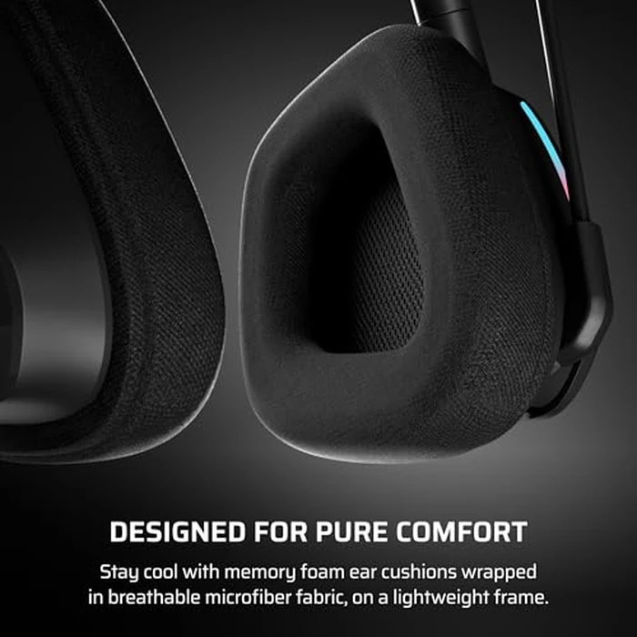 Corsair Void v2 Wireless Gaming Headset with Bluetooth for PC, PS5, PS4, Switch, Mobile - Dolby Atmos, 70 Hr Battery, Dual Wireless, Lightweight, Fast Charging - Carbon by Corsair - Image 7