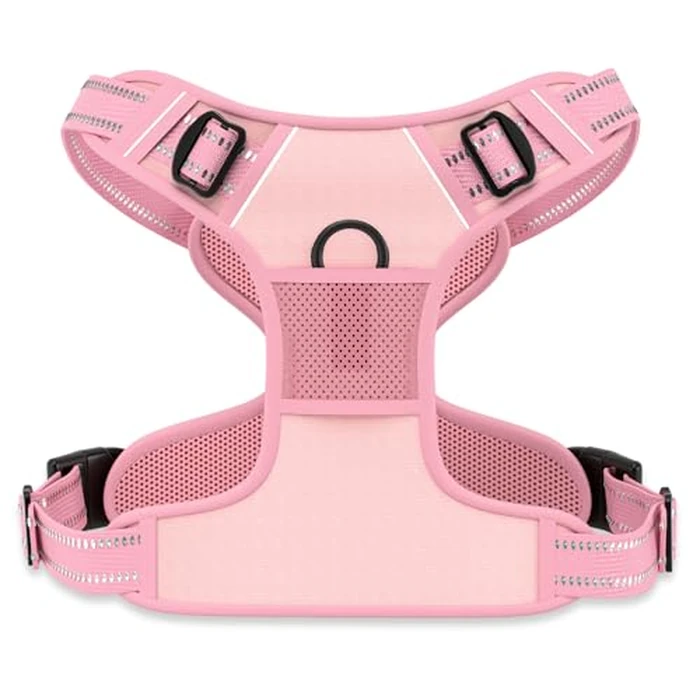 Rnivvi No Pull Dog Harness, Cute Reflective Small Sized Puppy Kitten Harness, Adjustable Soft Padded Vest for Small Dogs, Cats, Heavy Duty Pet Vest with Easy Control Handle for Walking, Pink by Rnivvi - Used - Like New condition