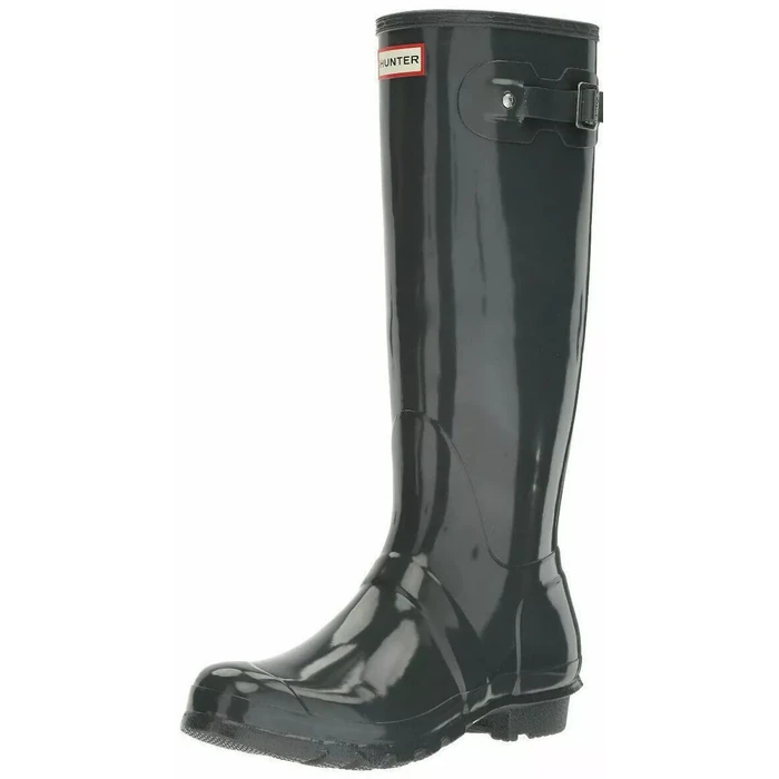 Hunter Women's Original Tall Gloss Rain Boots 9 - Dark Slate by Hunter - Image 2