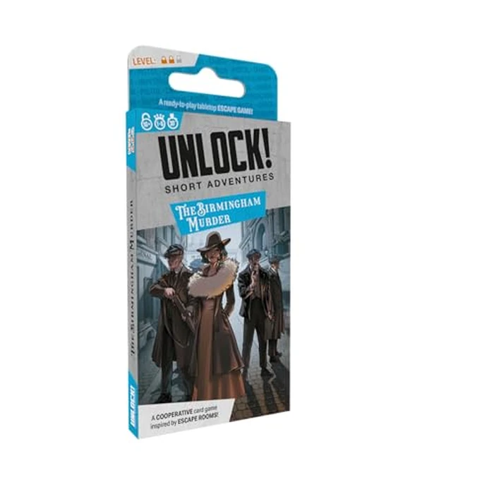 Unlock! - Short Adventures #9: The Birmingham Murder (English) - Card Games - Cooperative/Escape Room - Solve a murde - Ages 10+ - 1 to 6 Players - 30 to 45 Minute Playtime - Made by Asmodee by Asmodee - Image 1