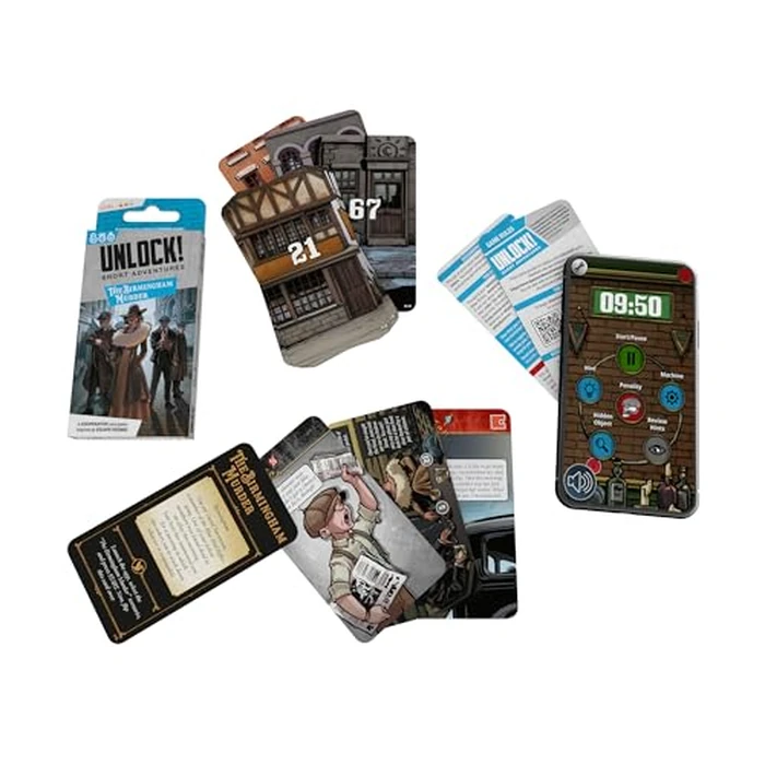 Unlock! - Short Adventures #9: The Birmingham Murder (English) - Card Games - Cooperative/Escape Room - Solve a murde - Ages 10+ - 1 to 6 Players - 30 to 45 Minute Playtime - Made by Asmodee by Asmodee - Image 2