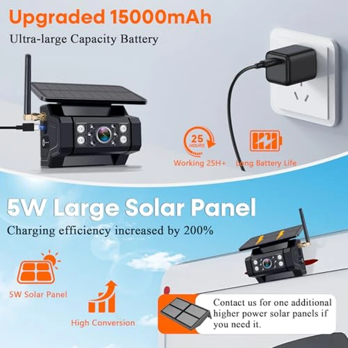 Wireless Backup Camera Magnetic for Truck: 1 Minute Easy Install HD 1080P Rear View Camera Solar - Portable Rechargeable 5 Inch Monitor System for Car Truck SUV RV Trailer Camper Y02 by Yakry - Image 5