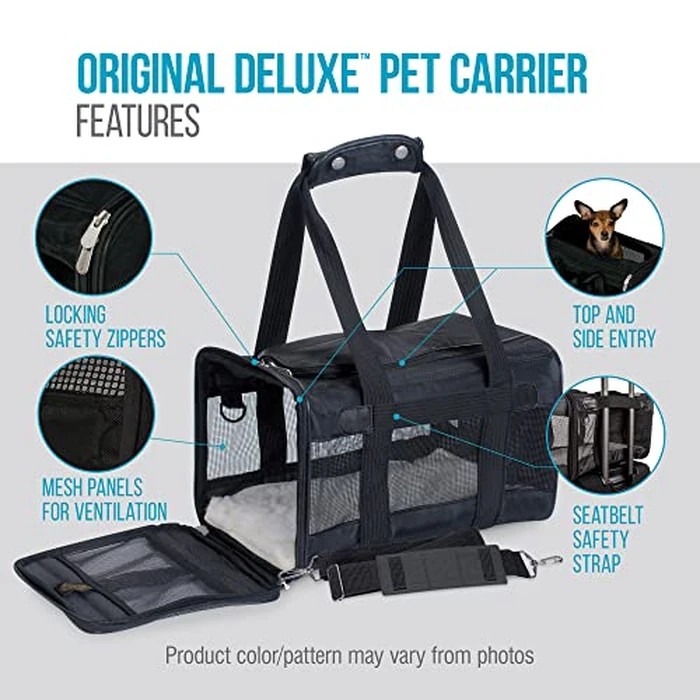 Sherpa STK#55511 Original Deluxe Pet Carrier, Large, Black by Sherpa - Image 5