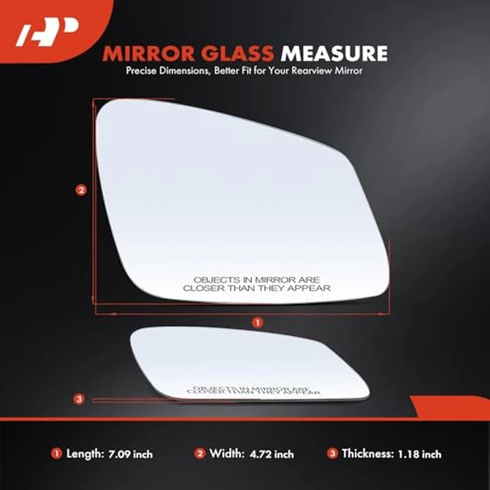 A-Premium Right Passenger Side Power Heated Mirror Glass Replacement Compatible with 2009-2017 BMW 525i 528i 530i 535d 535i 550i 740i 740Li 750i 750Li 760Li, 7.09 x 4.72 x 1.18 inch, w/o Auto Dimming by A-Premium - Image 4