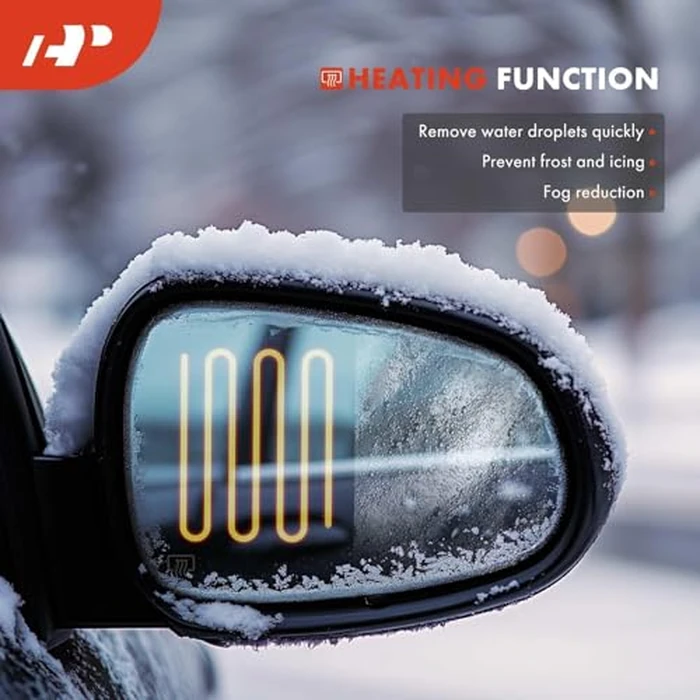 A-Premium Right Passenger Side Power Heated Mirror Glass Replacement Compatible with 2009-2017 BMW 525i 528i 530i 535d 535i 550i 740i 740Li 750i 750Li 760Li, 7.09 x 4.72 x 1.18 inch, w/o Auto Dimming by A-Premium - Image 8