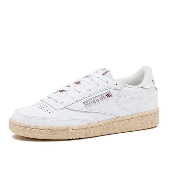 Reebok Womens Club C 85 Vintage Sneaker, FTWR White/Chalk/Infused Lilac, 10 US by Reebok - Used - Like New condition - CA$74.87