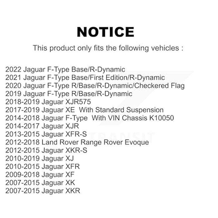 Kugel Rear Wheel Bearing Pair Replacement for Jaguar Land Rover Range Evoque XF F-Type XJ XE XKR XK XFR XKR-S XFR-S XJR XJR575 - Left Right Side (Driver Passenger) K70-101056 by KUGEL - Image 2