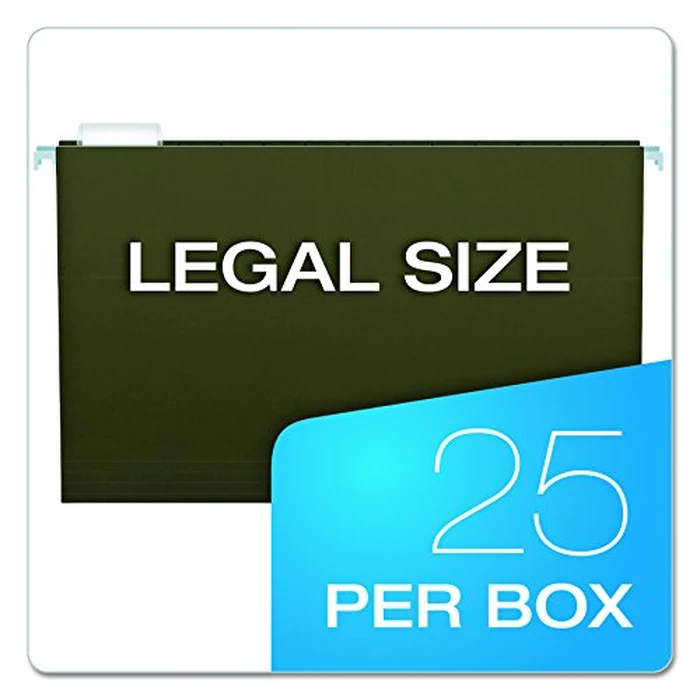Pendaflex Hanging File Folders, Legal Size, Standard Green, 25 Per Box, 1/5-Cut Tabs, Lighter Interior to Prevent Misfiles, for Office, School, and Home Organization by Pendaflex - Image 4