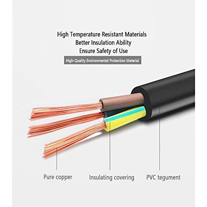 6FT Printer Power Cord for HP LaserJet Pro MFP, M, and P Series Printers, M15w M15a M130fw P1102 P1102w P1005 P1006 P1007 P1008 P1009 P1015 P2015 P2035 P2055 P3015 Printer Power Cord Cable [UL Listed] by ACHOWER - Image 3