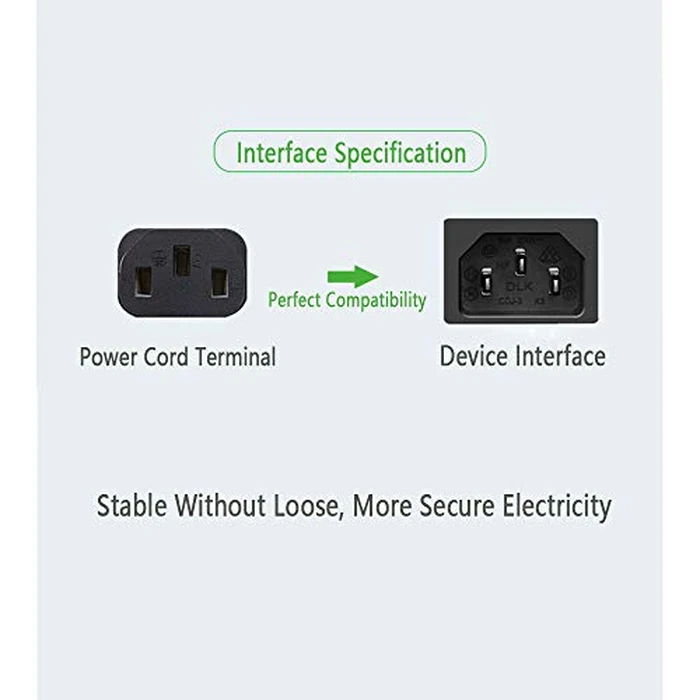 6FT Printer Power Cord for HP LaserJet Pro MFP, M, and P Series Printers, M15w M15a M130fw P1102 P1102w P1005 P1006 P1007 P1008 P1009 P1015 P2015 P2035 P2055 P3015 Printer Power Cord Cable [UL Listed] by ACHOWER - Image 4