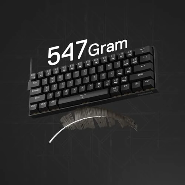 Redragon K617 HE Rapid Trigger Gaming Keyboard, 60% 61 Keys Wired Mechanical Keyboard w/Hyper-Fast Actuation, Dedicated Hall Effect Magnetic Switch, Actuation Point Adjustable, Essential Black by Redragon - Image 8