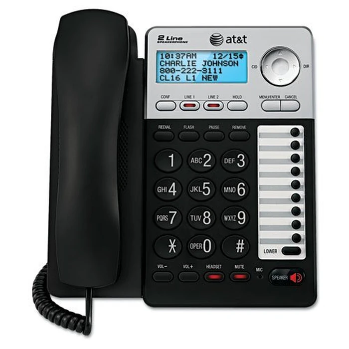 Phone Landline, Att Ml17929 2-line Home Office Desk Corded Phone Speaker by By-At&t - Used - Very Good condition - CA$69.48