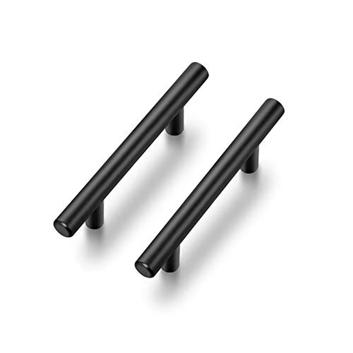 Ravinte 45 Pack | 5 Inch Cabinet Pulls Matte Black Stainless Steel Kitchen Drawer Pulls Cabinet Handles 5 Inch Length, 3 Inch Hole Center by Ravinte - Used - Like New condition
