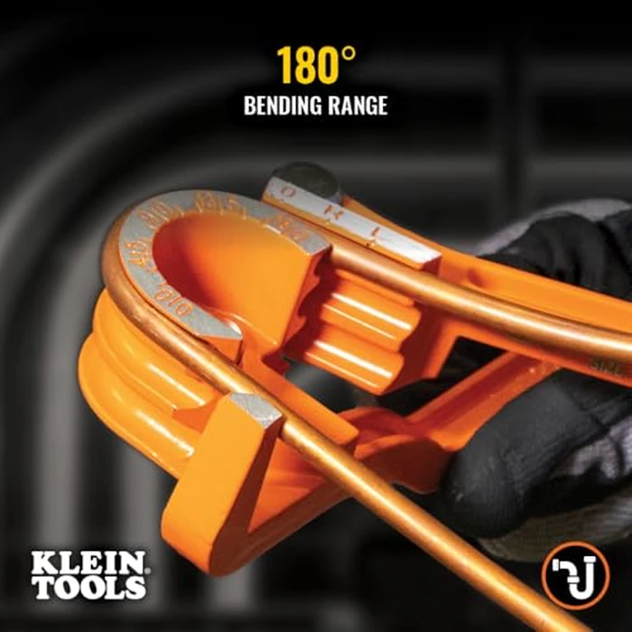Klein Tools 51006 3-in-1 Tube Bender, 1/4, 5/16, and 3/8-Inch O.D. Tubing, Bends Soft Copper, Aluminum, Thin Wall Steel up to 180 Degrees by KLEIN TOOLS - Image 3
