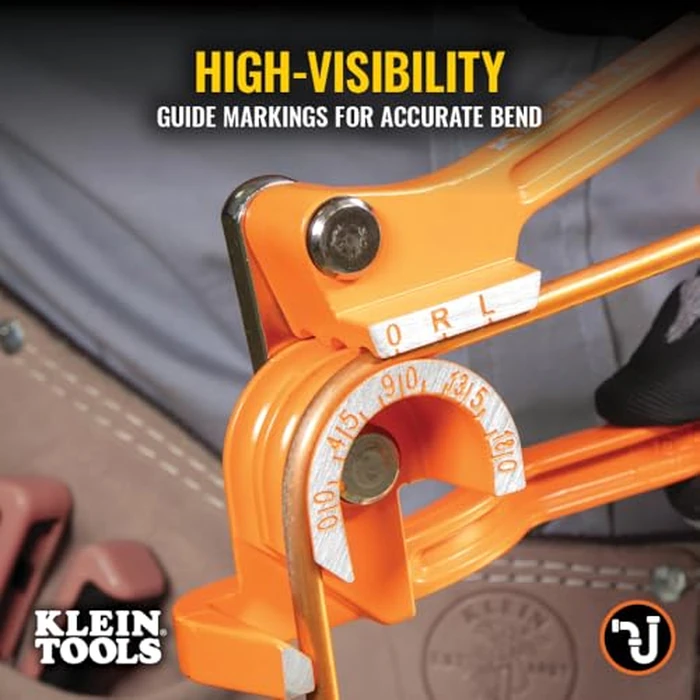 Klein Tools 51006 3-in-1 Tube Bender, 1/4, 5/16, and 3/8-Inch O.D. Tubing, Bends Soft Copper, Aluminum, Thin Wall Steel up to 180 Degrees by KLEIN TOOLS - Image 4