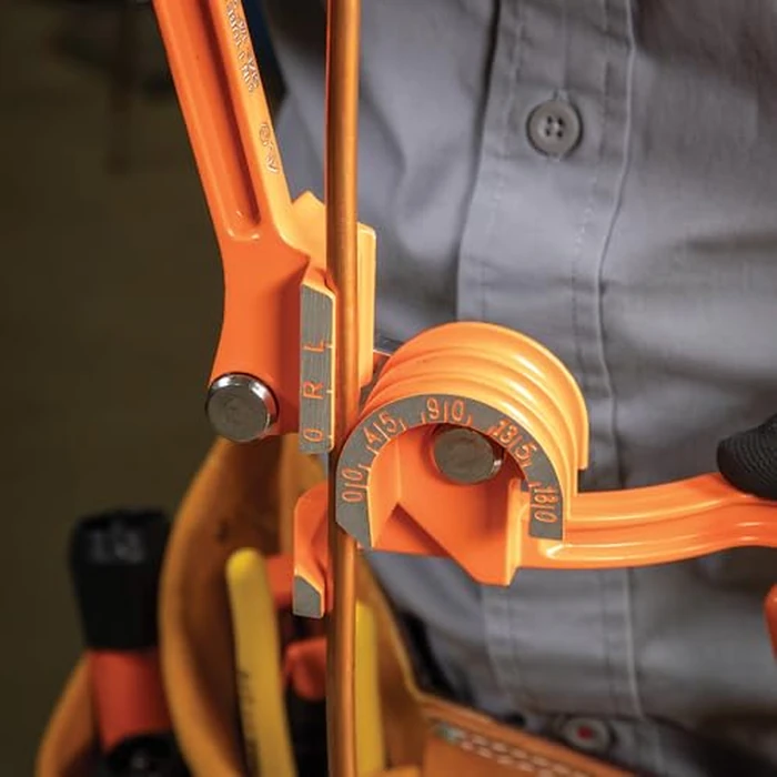 Klein Tools 51006 3-in-1 Tube Bender, 1/4, 5/16, and 3/8-Inch O.D. Tubing, Bends Soft Copper, Aluminum, Thin Wall Steel up to 180 Degrees by KLEIN TOOLS - Image 6