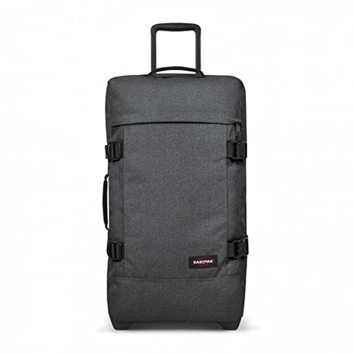 Eastpak Tranverz M - 78L Large Wheeled Luggage with Dual Compartments, TSA Lock, Compression Straps & Smooth-Wheeling System, Black Denim by EASTPAK - Used - Very Good condition