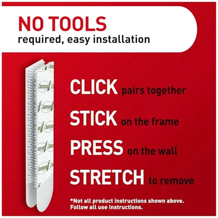 Command Large Picture Hanging Strips - Damage Free Wall Hangers for Back to School Dorm Organization - 14 White Adhesive Pairs (28 Strips) by Command - Image 5