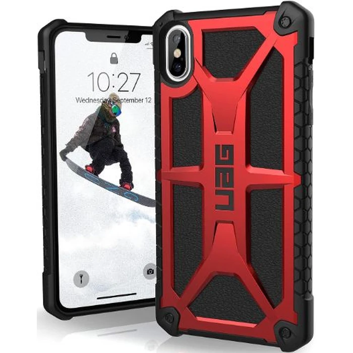 UAG Monarch Series Protective Phone Case Cover for iPhone Xs Max - Crimson by Urban Armor Gear - Refurbished - Brand New condition