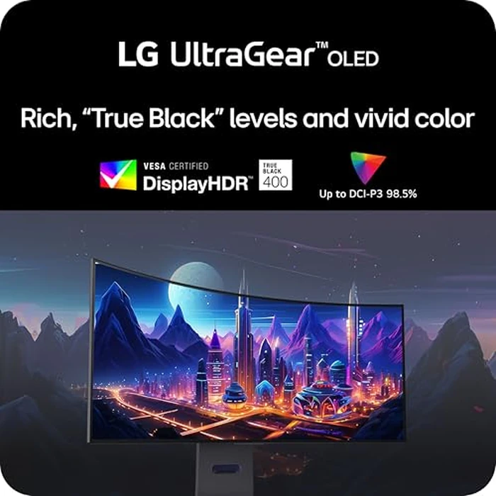 LG 32GS95UE-B 32'' Ultragear(TM) OLED Gaming Monitor with UHD Display Dual Mode 240Hz, 480Hz 0.03ms G-SYNC, FreeSync Premium Pro, HDR400 True Black, HDMI 2.1, Anti-Glare Tilt/Height/Swivel Stand by LG - Image 7