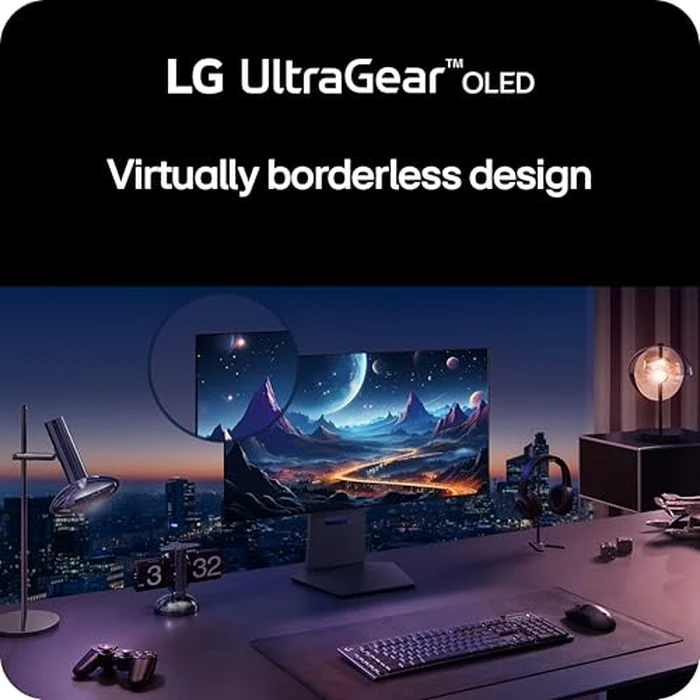 LG 32GS95UE-B 32'' Ultragear(TM) OLED Gaming Monitor with UHD Display Dual Mode 240Hz, 480Hz 0.03ms G-SYNC, FreeSync Premium Pro, HDR400 True Black, HDMI 2.1, Anti-Glare Tilt/Height/Swivel Stand by LG - Image 8