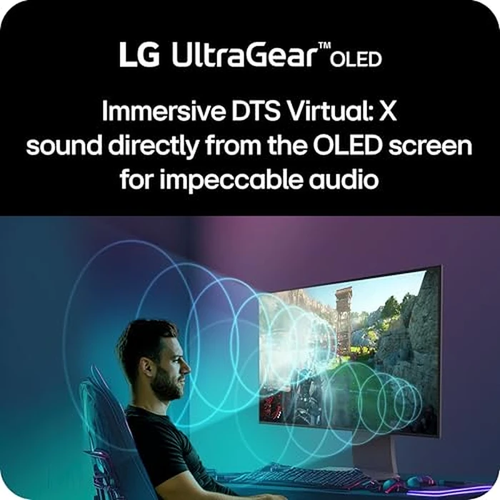 LG 32GS95UE-B 32'' Ultragear(TM) OLED Gaming Monitor with UHD Display Dual Mode 240Hz, 480Hz 0.03ms G-SYNC, FreeSync Premium Pro, HDR400 True Black, HDMI 2.1, Anti-Glare Tilt/Height/Swivel Stand by LG - Image 9