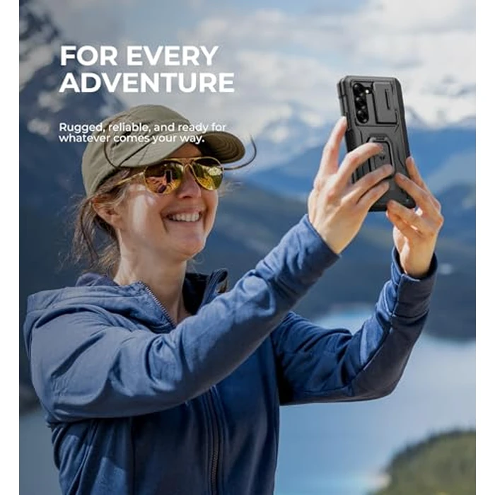 Dexnor for Samsung Galaxy Z Fold 6 Case with Ring Stand & S Pen Holder & Slide Camera Cover & Hinge Protection & Screen Protector,Heavy Duty Bumper Rugged Case Cover for Z Fold 6(2024),Black by Dexnor - Image 7