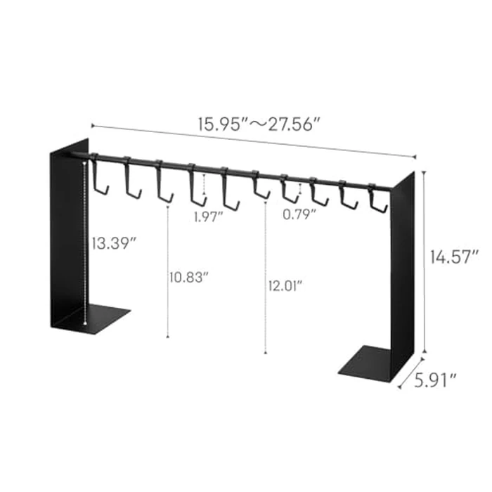 YAMAZAKI Home Tower Hat Hanger Rack, Expandable Metal Storage Organizer Hooks For Closet - Steel by YAMAZAKI - Image 2