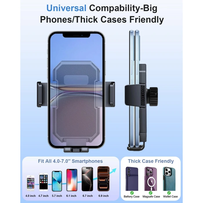 PZK Car Phone Holder for Toyota Highlander Hybrid Lmited/Platinum 2020-2024 2025 Accessories Only for 12.3-inch Screen Auto Lock Car Phone Mount Hands Free 360 degrees Rotation (Not Fit 8-Inch L/LE/XLE) by PZK - Image 6