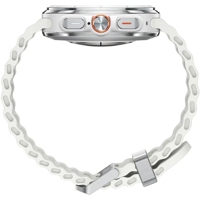 Galaxy Watch Ultra (2024) - 32GB - 47mm - Titanium White Titanium Case with White Silicone Marine Band by Samsung - Image 5