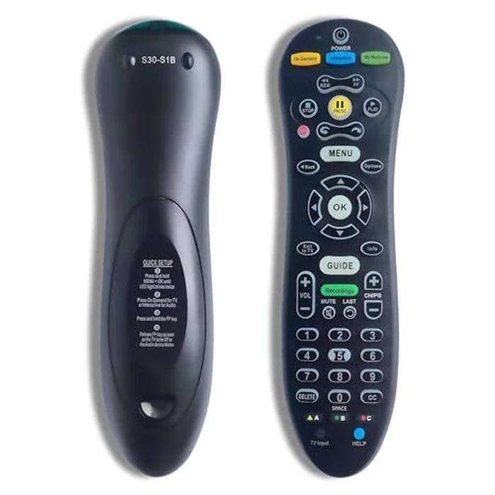 Universal s30 / s10 Remote Control for AT&T U-Verse Receiver and TV, s30 / s10 Remote Replacement with Easy Setup by SEYUN - Image 1
