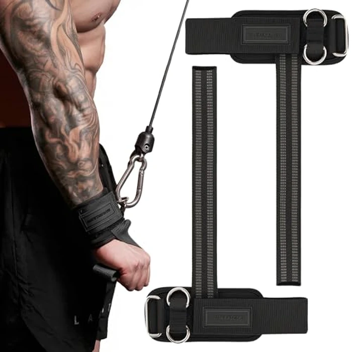 MANUEKLEAR Non-Slip Wrist Straps for Weightlifting Deadlifting, Gym Lifting Straps with D Rings for Cable Machine Workout, 10mm Neoprene Padded Weight lifting Wrist Wraps for Men Women (Black, M (6.3-7.5inch)) by M MANUEKLEAR - Used - Very Good condition - US$14.60