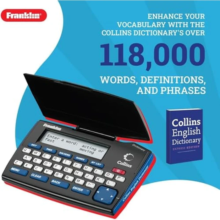 Franklin Collins English Digital Dictionary Express Edition - Electronic Dictionary, Your Language Companion with Thesaurus, Games & Converters - Dictionary with Synonyms and Antonyms by Franklin - Image 2