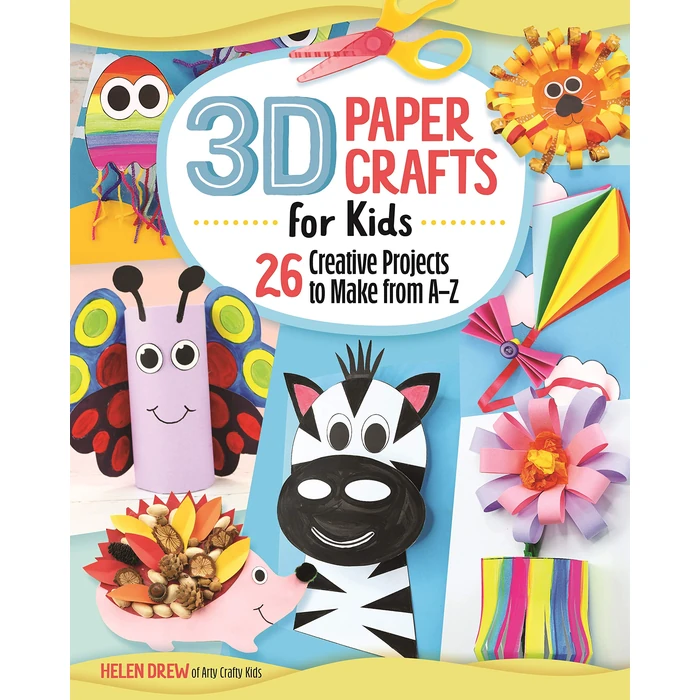 3D Paper Crafts for Kids: 26 Creative Projects to Make from A-Z by Happy Fox Books - Used - Good condition