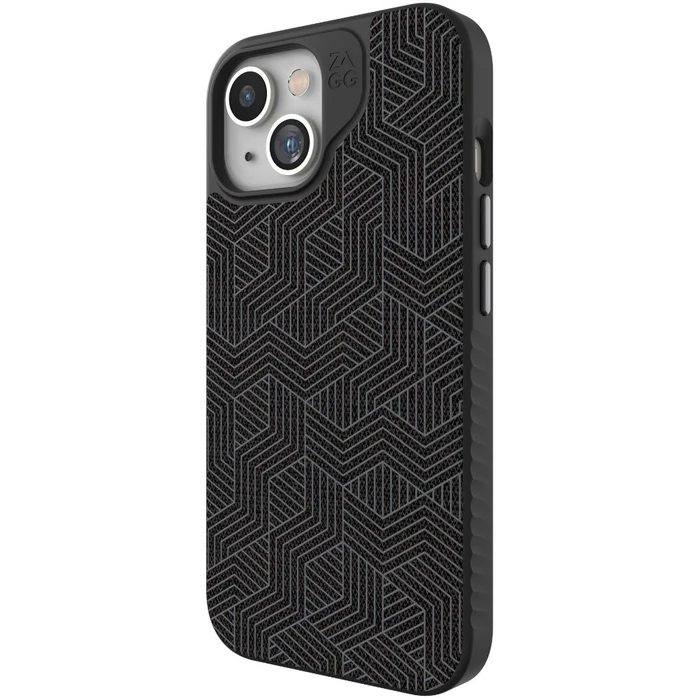ZAGG London Snap Phone Case with MagSafe for iPhone 15 - Black Geo by ZAGG - Refurbished - Brand New condition - US$26.93