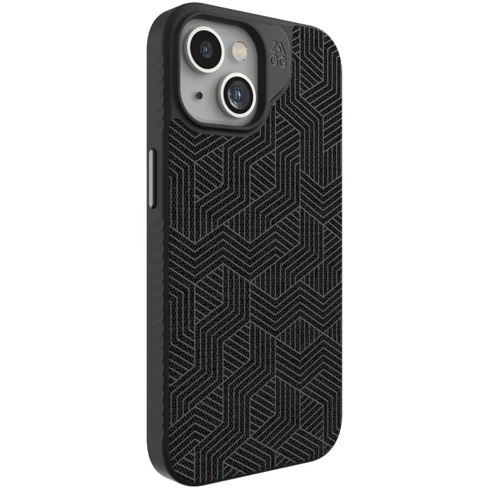 ZAGG London Snap Phone Case with MagSafe for iPhone 15 - Black Geo by ZAGG - Image 5