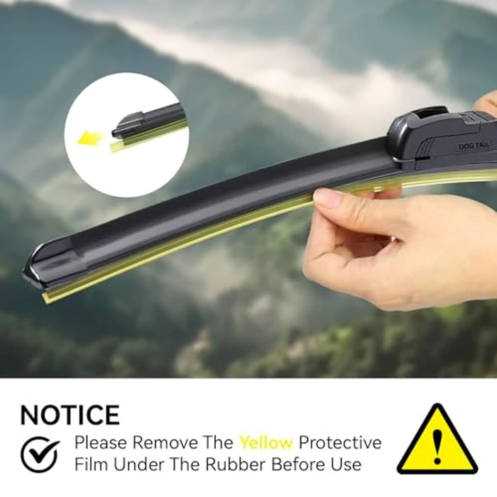 DOGTAIL 19"+ 17" Windshield Wiper Blades for My Car, Premium All-Season Automotive Replacement Wiper Blades by Vehicle J Hook by DOG TAIL - Image 4
