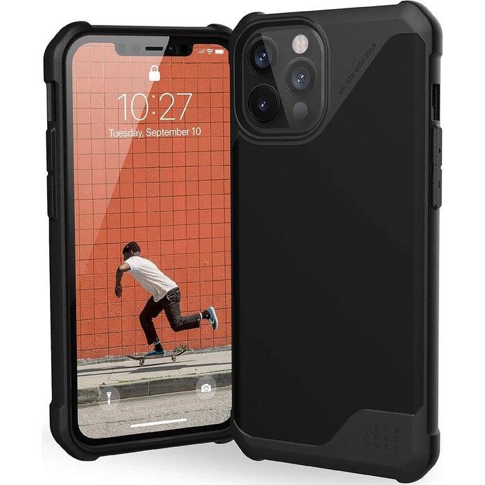 UAG Metropolis LT Series Phone Case for iPhone 12 Pro Max - SATN ARMR Black by UAG - Refurbished - Brand New condition - US$26.93