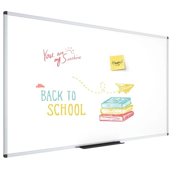 VIZ-PRO Dry Erase Board/Whiteboard, 60 x 36 Inches, Wall Mounted Board for School Office and Home by VIZ-PRO - Used - Acceptable condition