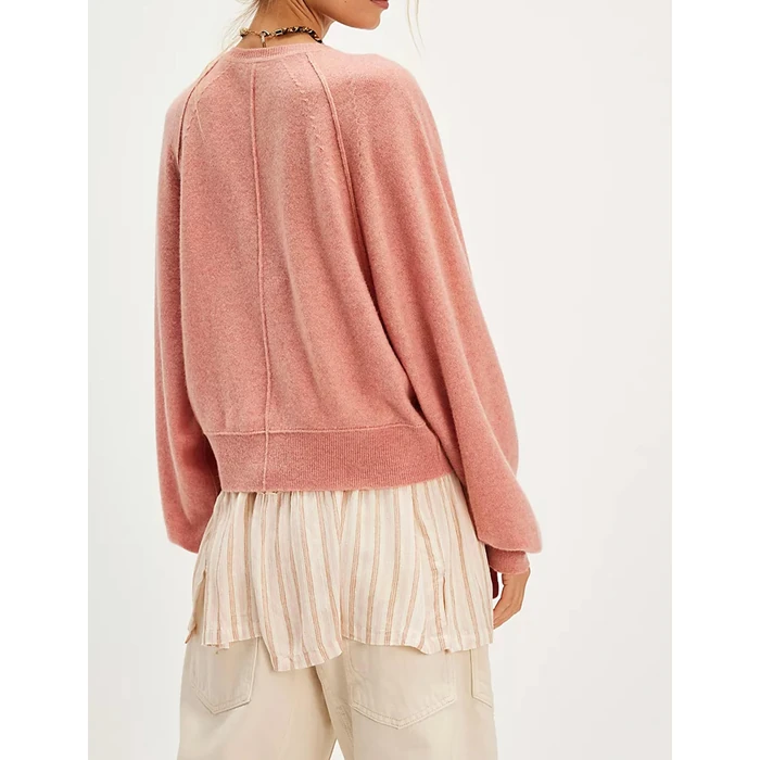 Ziqoty Women's Half Button Down Pullover Knit Sweater Casual Henley Long Sleeve Tunic Tops Loose Fit Trendy Outfits(Coral-S) by Ziqoty - Image 4