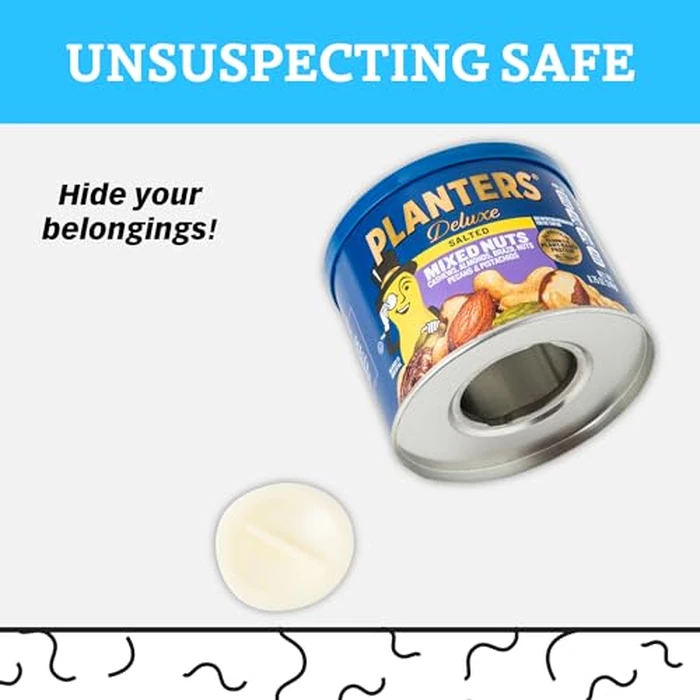 BigMouth Inc Planters Mr. Peanuts Fake Can Diversion Safe - Hidden Safe for Money Stash - Secret Compartment and Hidden Storage Fun Gag Gift Book Safe Alternative - Medium Size by BigMouth - Image 2