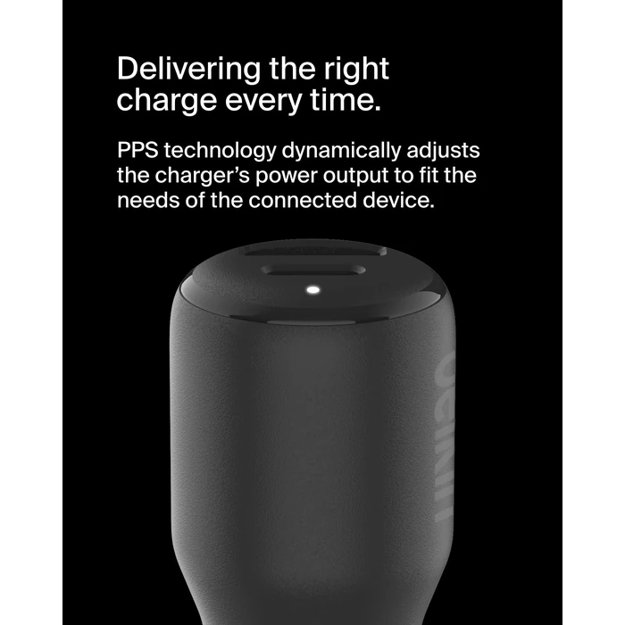 Belkin BoostCharge 42-Watt Dual Port Fast Car Charger w/30W USB-C & 12W USB-A Ports, USB-C to C Cable Included for iPhone 16, 16 Pro, Galaxy S25, S24, Pixel 9 & 8, Nintendo Switch 2 & More - Black by Belkin - Image 5