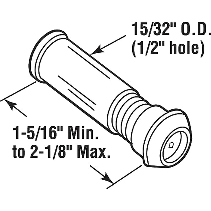 Prime-Line Products U 10347 1/2-Inch 160-Degree Door Viewer, Satin Nickel, Solid Brass by Prime-Line - Image 2