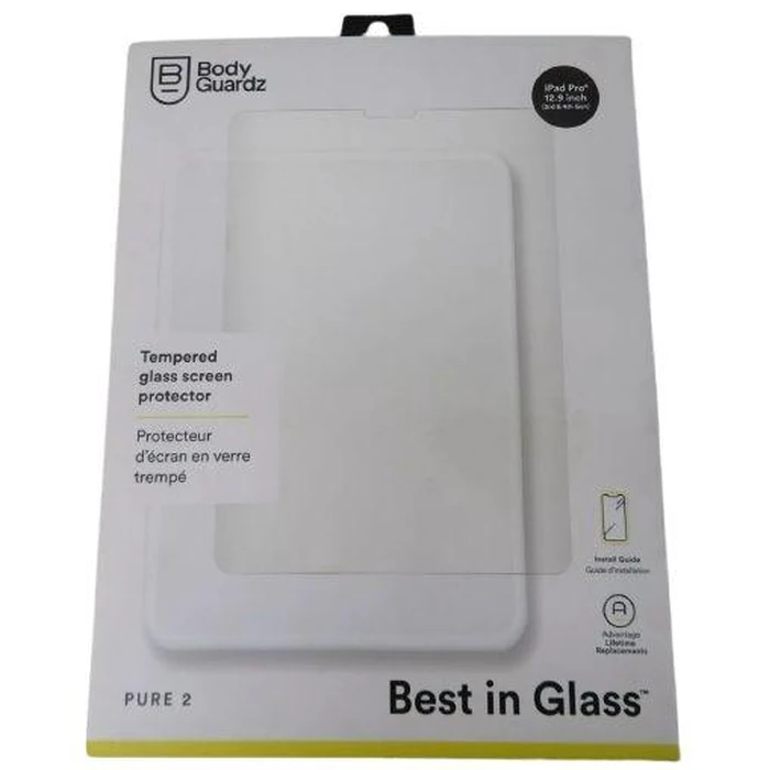 BodyGuardz Pure 2 Tempered Glass Screen Protector for iPad Pro 12.9" (2018-2021) - Clear by BodyGuardz - Refurbished - Brand New condition