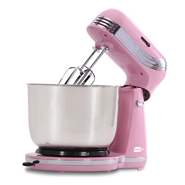 Dash Everyday Stand Mixer - Compact Tilt-Head Stand Mixer for Everyday Recipes - 6-Speed Power with Stainless Steel Bowl - Pink, 3-Quart by DASH - Image 4