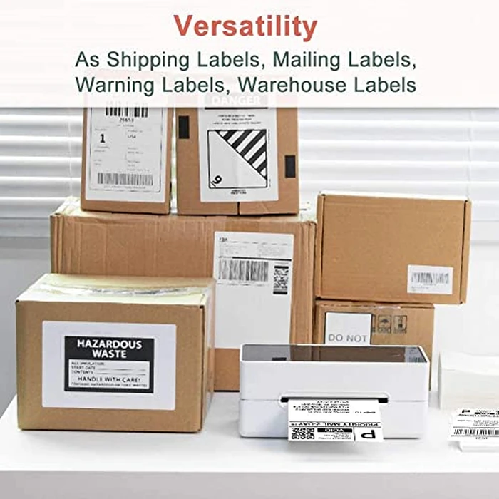 BESTEASY 4" x 6" Fanfold Direct Thermal Labels, White Perforated Permanent-Adhesive Shipping Address Labels Compatible with Zebra Elton Printer (4 Stack 4000 Labels) by BESTEASY - Image 6
