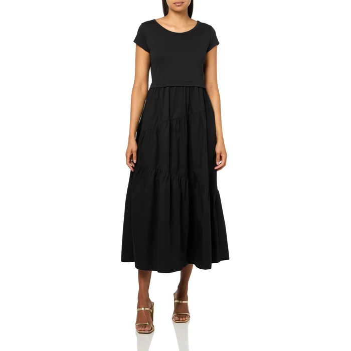 BOSS, Hybrid Jersey T-Shirt Maxi Dress, Black Carbon, S by BOSS - Used - Like New condition - US$27.75