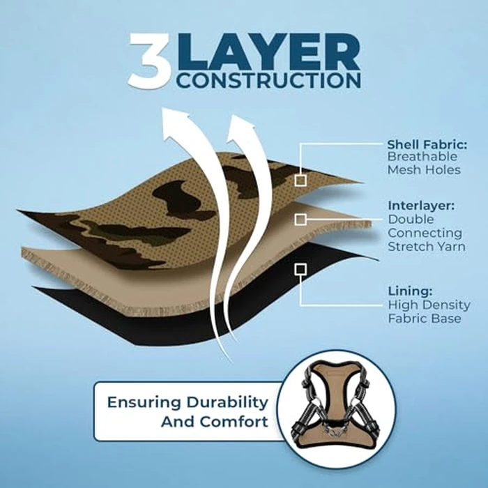 Best Pet Supplies Voyager Adjustable Step-in Flex Breathable Mesh Dog Harness for Small Medium Large Dogs (Army/Black Trim), L by Best Pet Supplies - Image 4