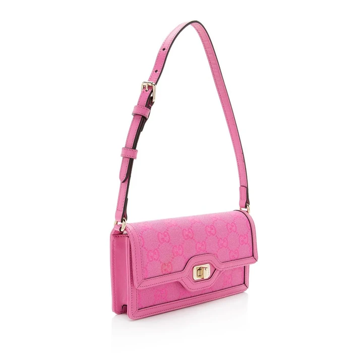 Gucci GG Canvas Luce Mini Shoulder Bag - Canvas - Pink by Gucci - Image 2